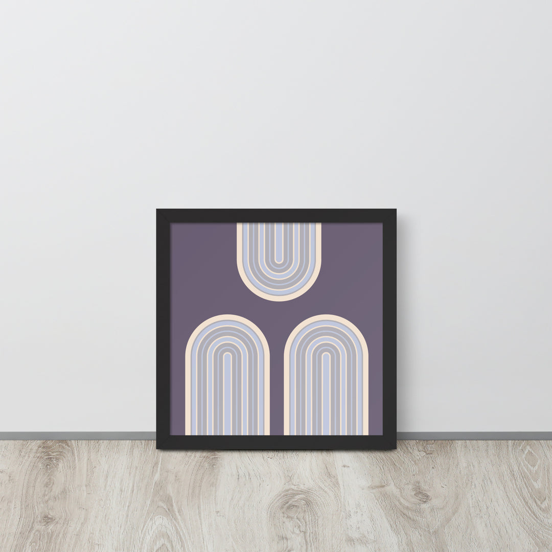 Purple arches framed poster. Purple Simplicity Collection.