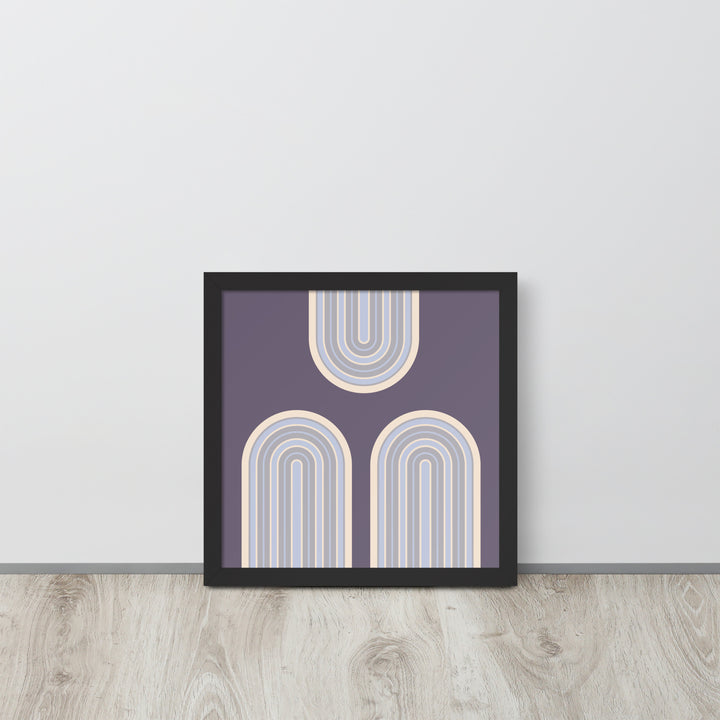 Purple arches framed poster. Purple Simplicity Collection.
