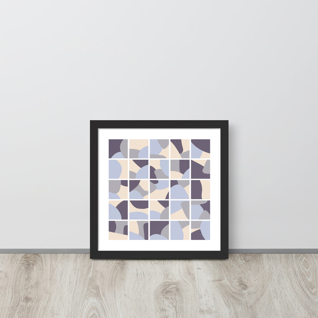 Purple Collage Framed poster. Purple Simplicity Collection.