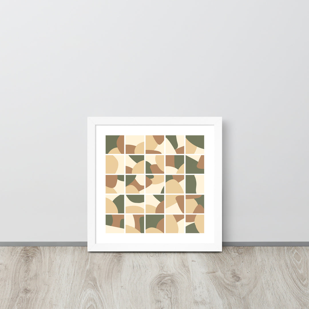 Earth Toned Collage Framed Poster. Earth Tones Collection.