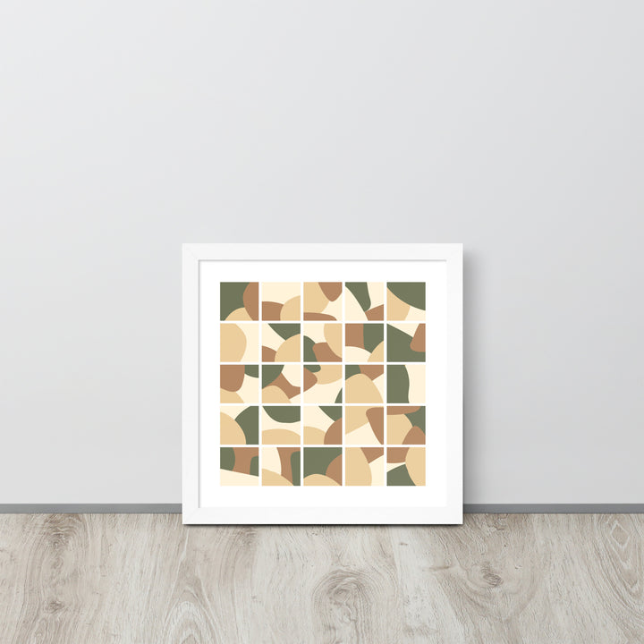 Earth Toned Collage Framed Poster. Earth Tones Collection.