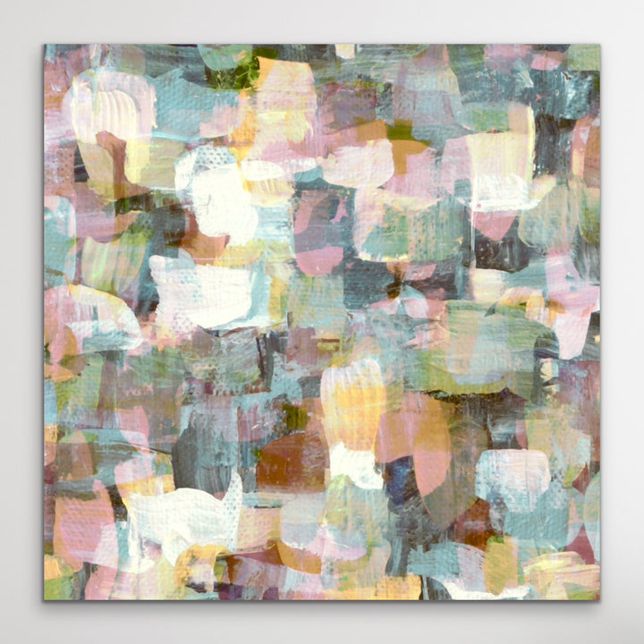 Hand-painted original abstract colorful artwork displayed on either gallery wrapped canvas, high definition metal or acrylic.