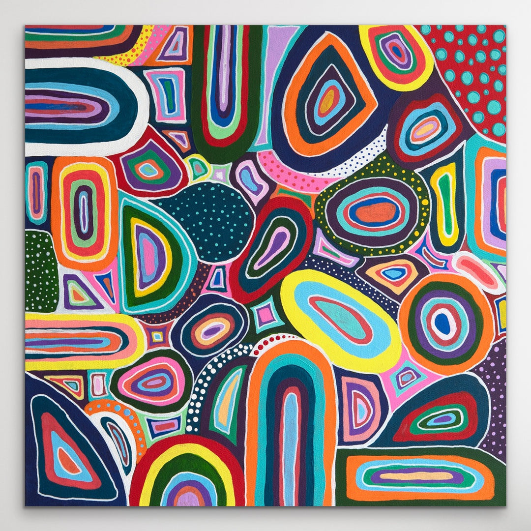 Color Squish Limited Edition abstract painting reproduced on metal.