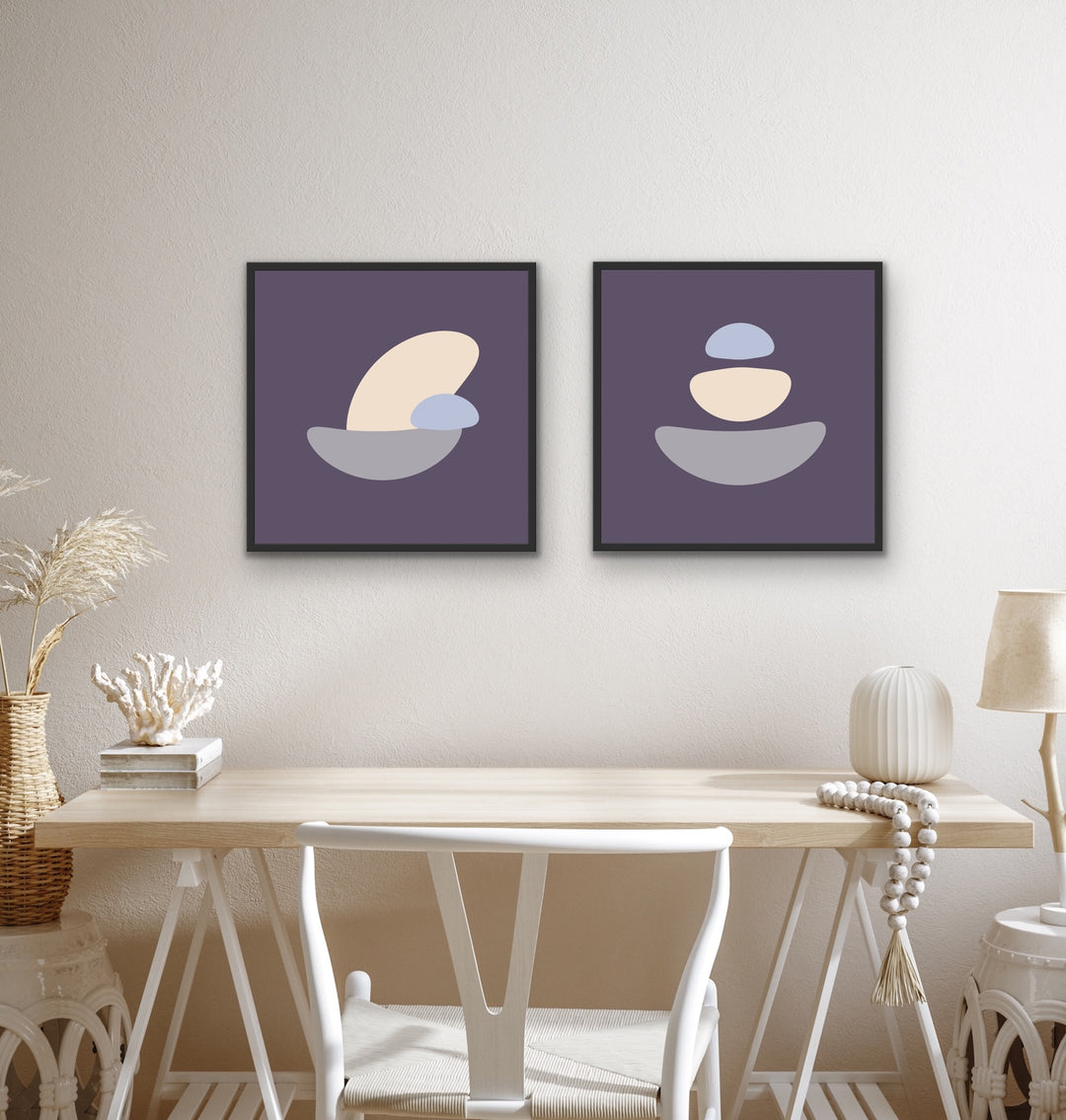 Purple Simplicity 1 Framed Poster. Purple Simplicity Collection.