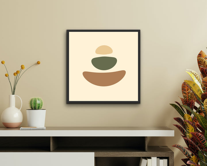 Earth toned mimimalist framed poster. Earth Tones Collection.