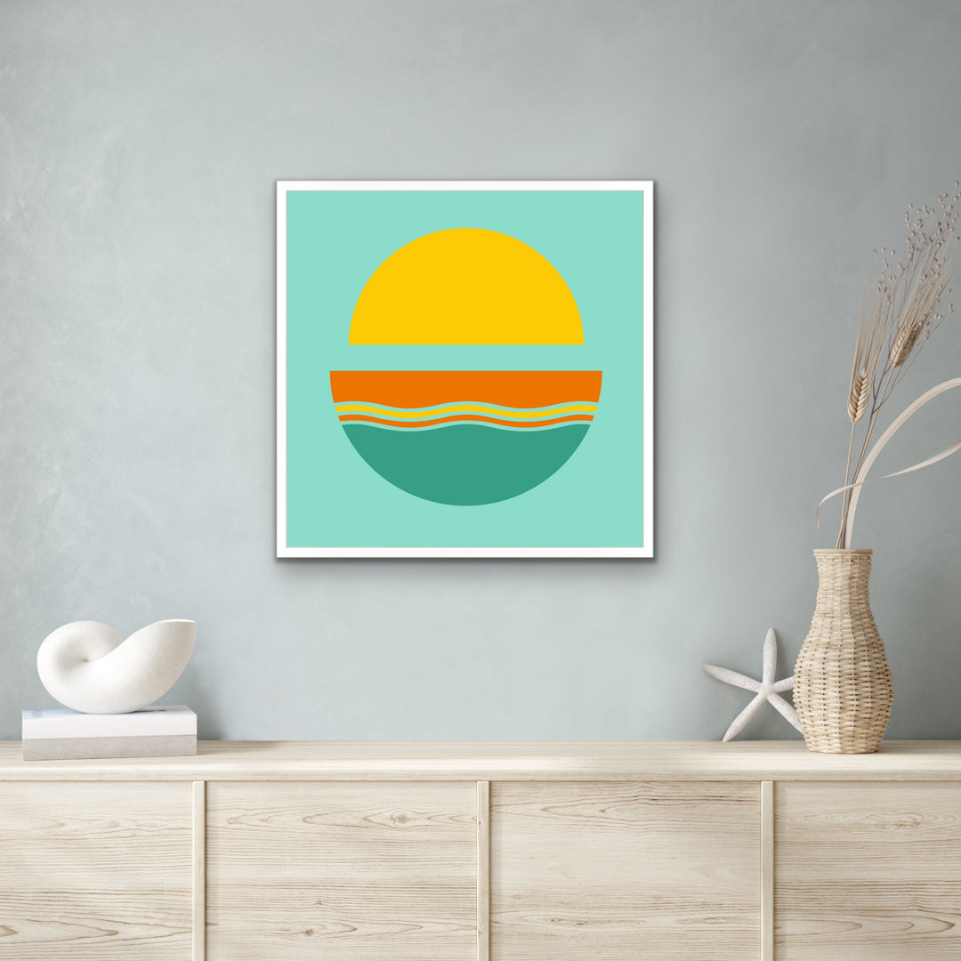 Beach Vibes framed poster. Bright Collection.