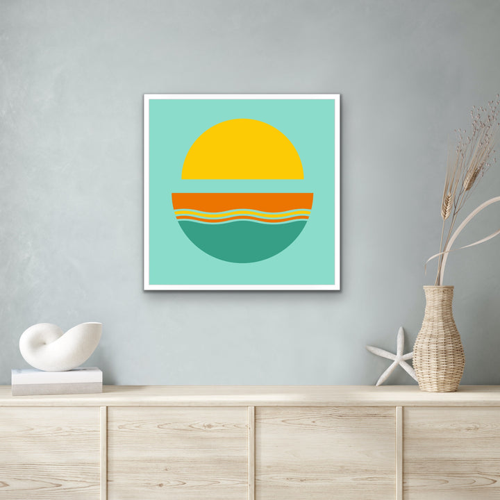 Beach Vibes framed poster. Bright Collection.