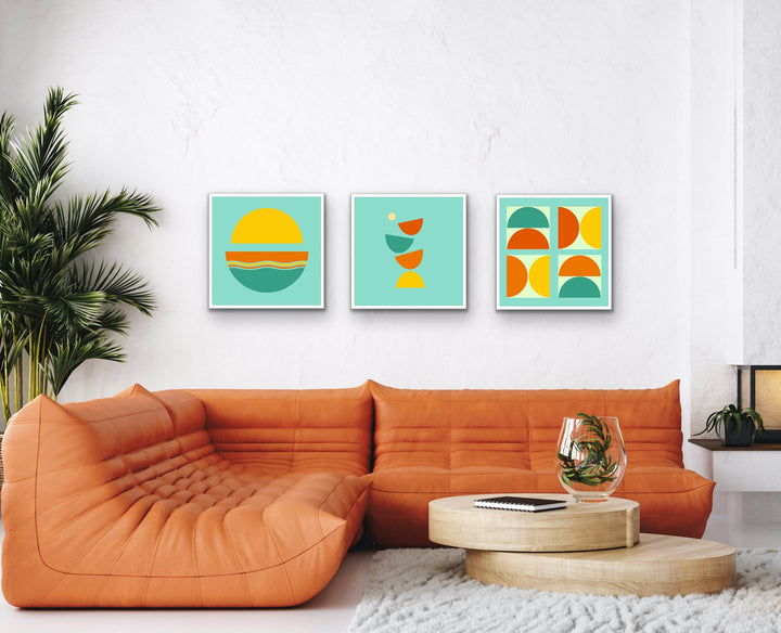 Summer time vibes framed poster. Bright Collection.