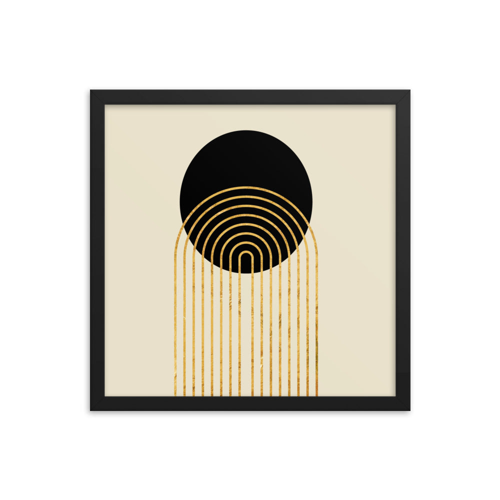 Nightfall black framed poster 16" by 16"