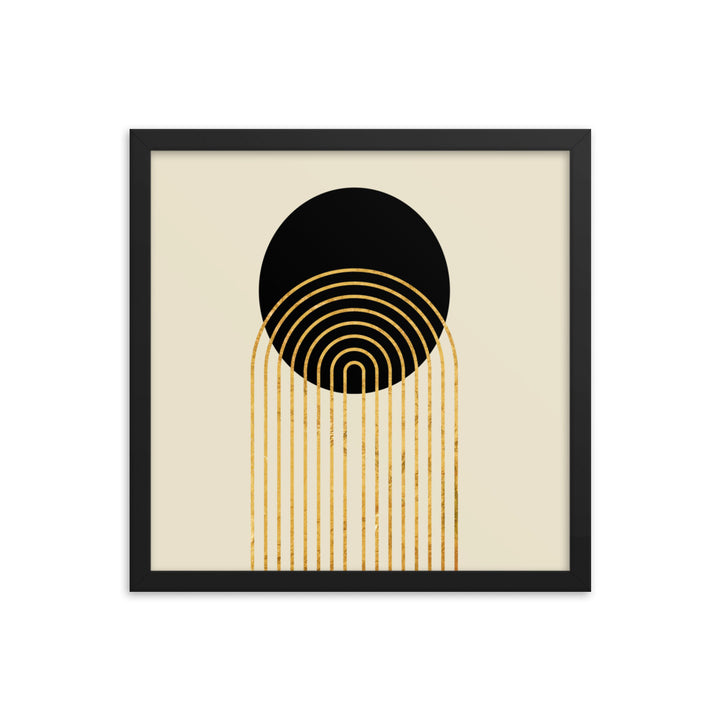 Nightfall black framed poster 16" by 16"