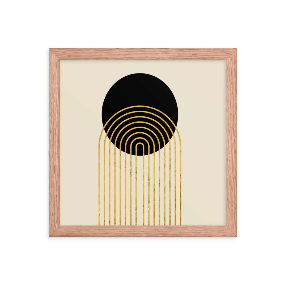 Nightfall oak framed poster 12" by 12"