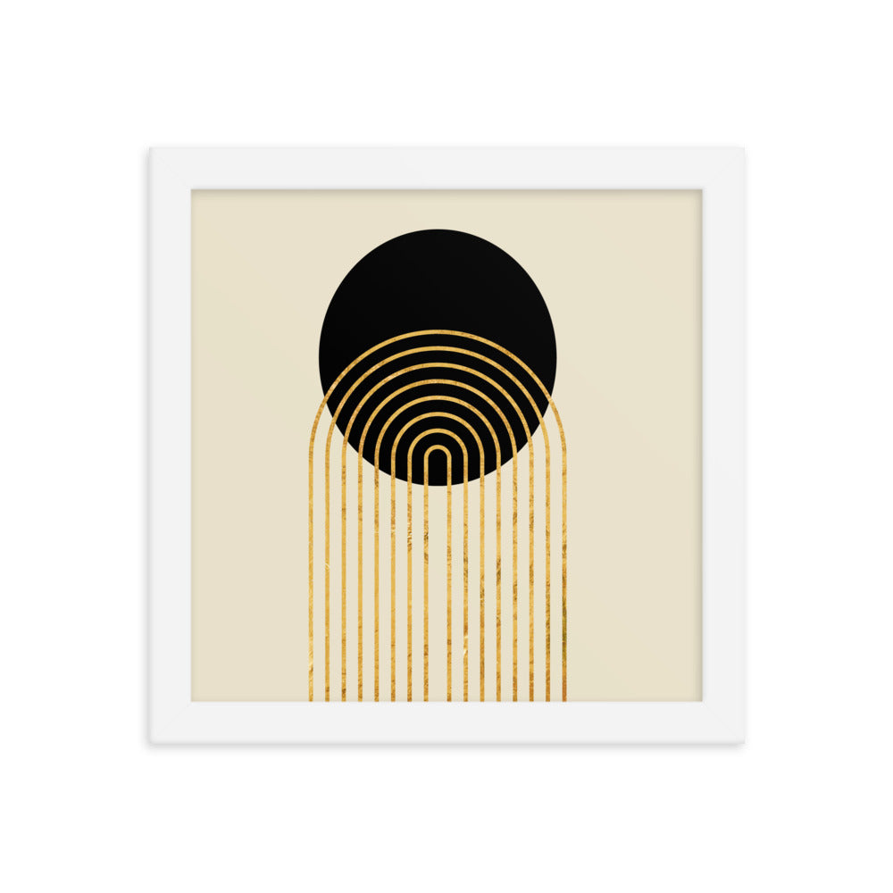 Nightfall white framed poster 10" by 10"