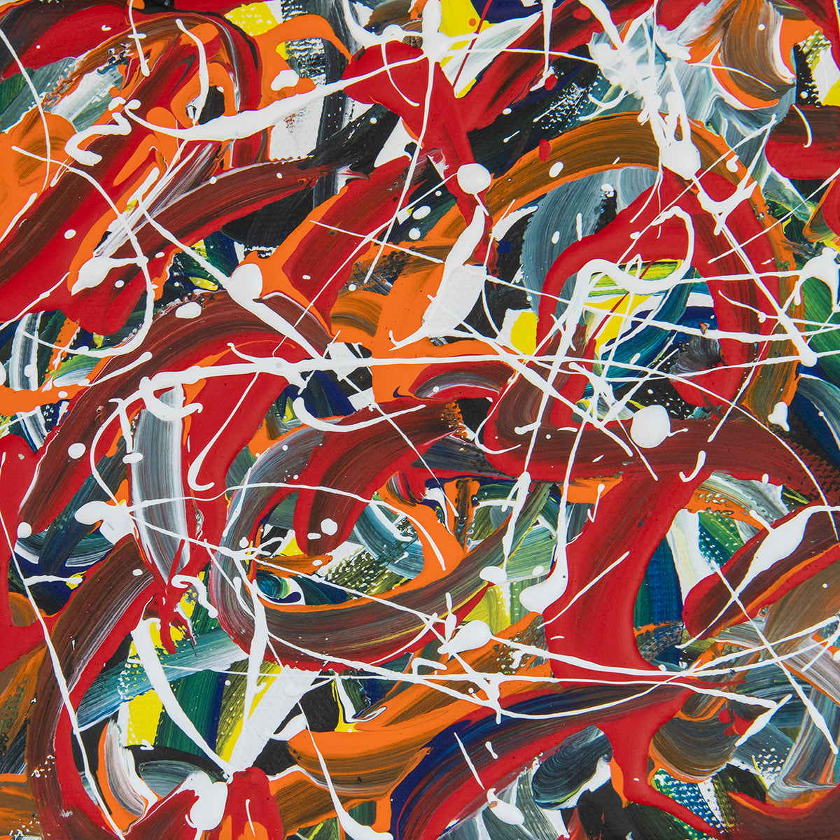 No. 043 'Red Chaos - Open Edition Abstract Painting | Creatify Art Hub