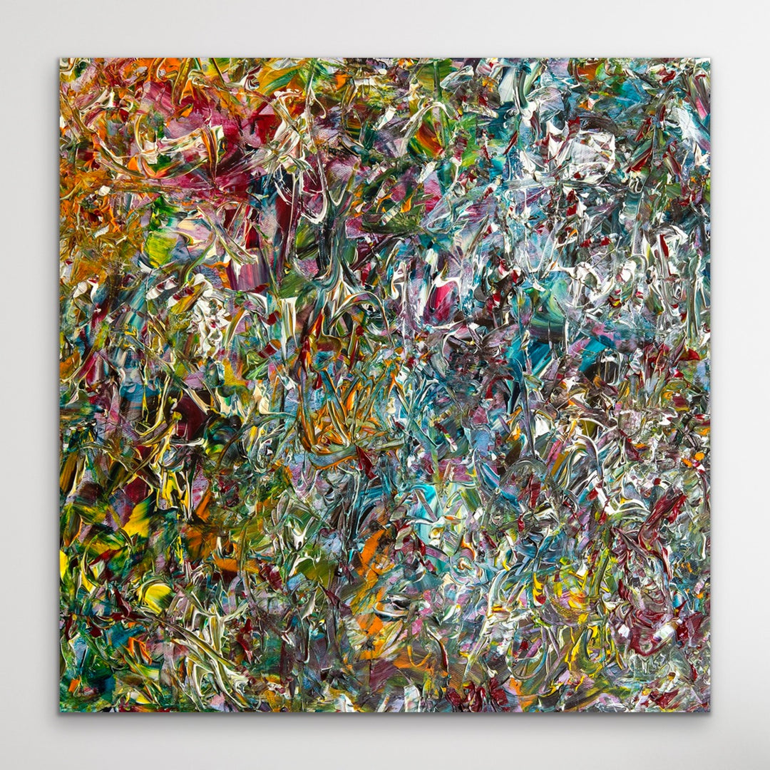 When the Colors Come Out to Play Limited Edition abstract painting reproduced on high definition metal.