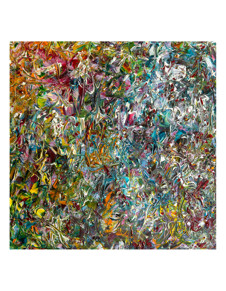 When the Colors Come Out to Play Limited Edition abstract painting on a white background.
