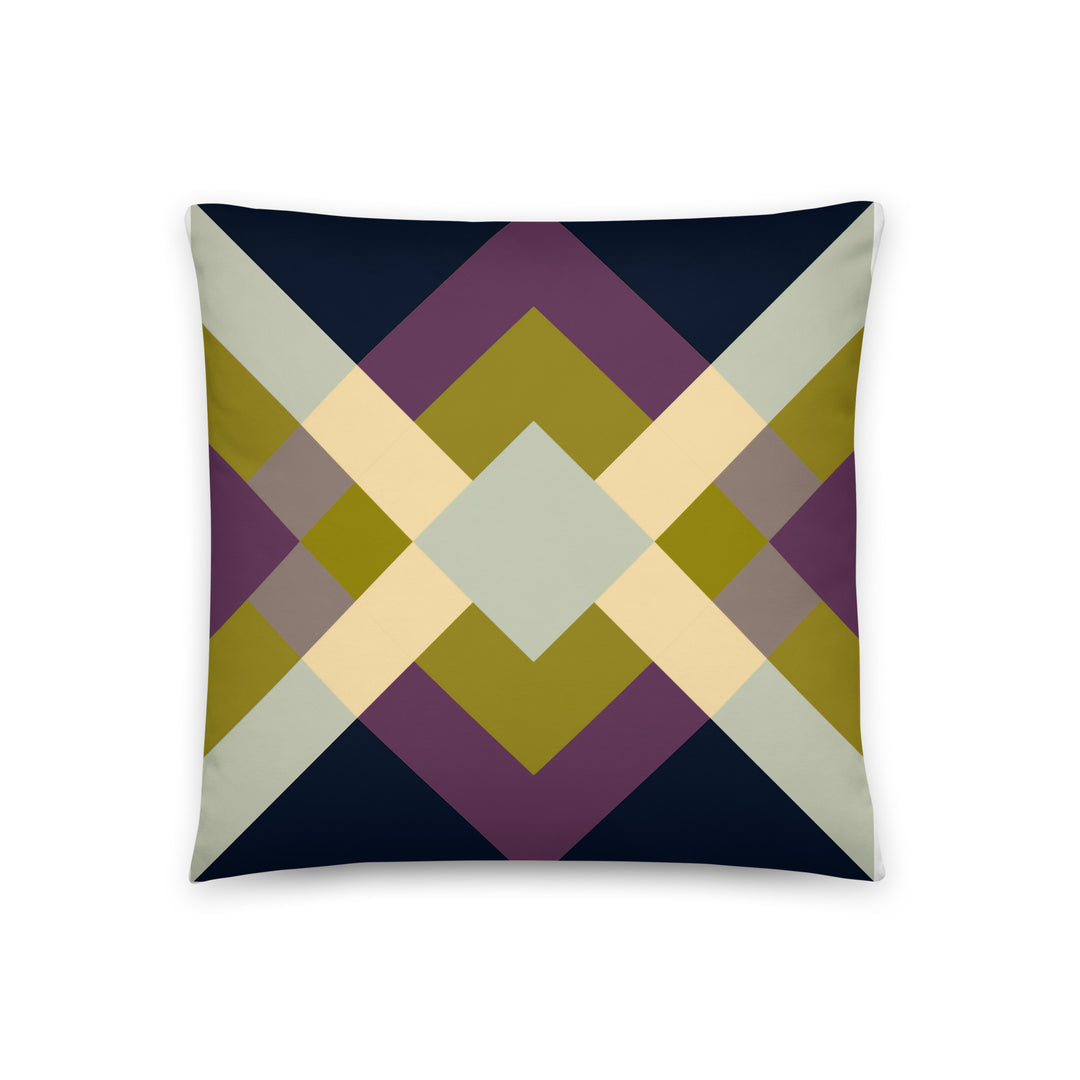 Purple geometric pillow