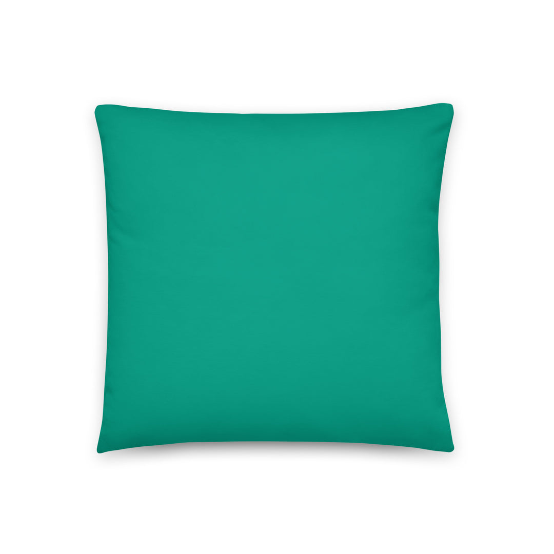 Solid Turquoise Throw Pillow. Bright Collection.