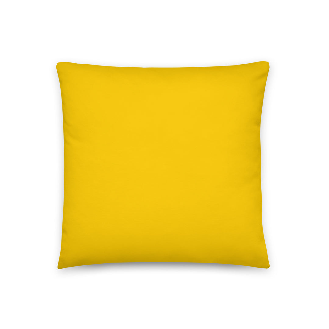 Solid bright yellow throw pillow. Bright Collection.
