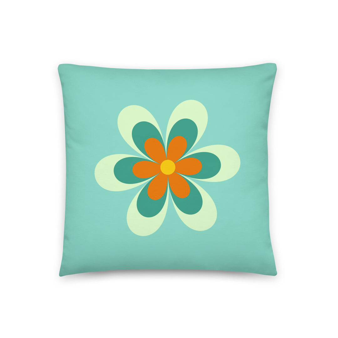 Cheerful Flower Throw Pillow.  Bright Collection.