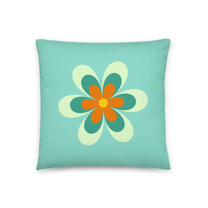 Cheerful Flower Throw Pillow.  Bright Collection.