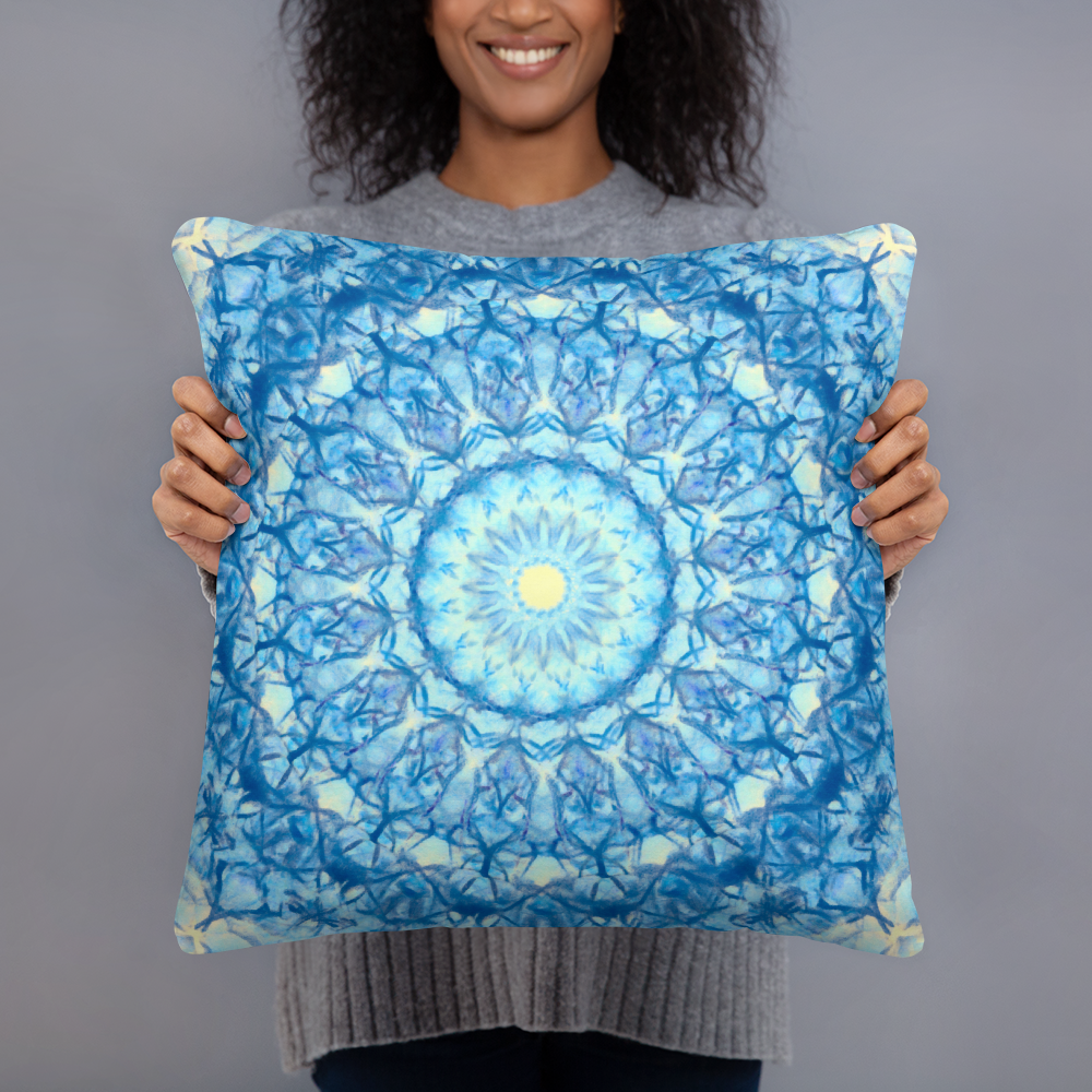 Blue Boho Pillow