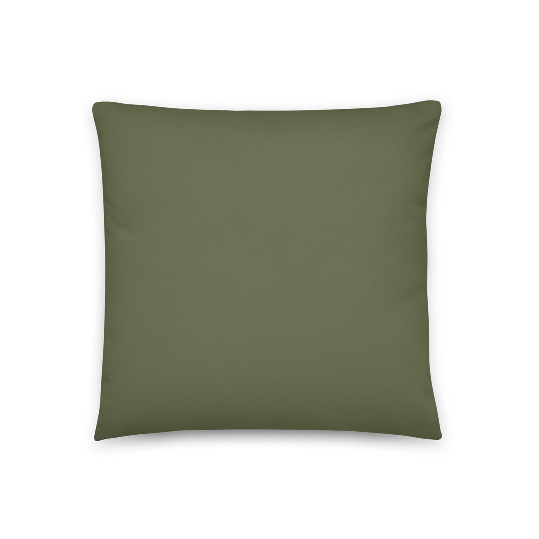 Solid Green Pillow. Earth Tones Collection.