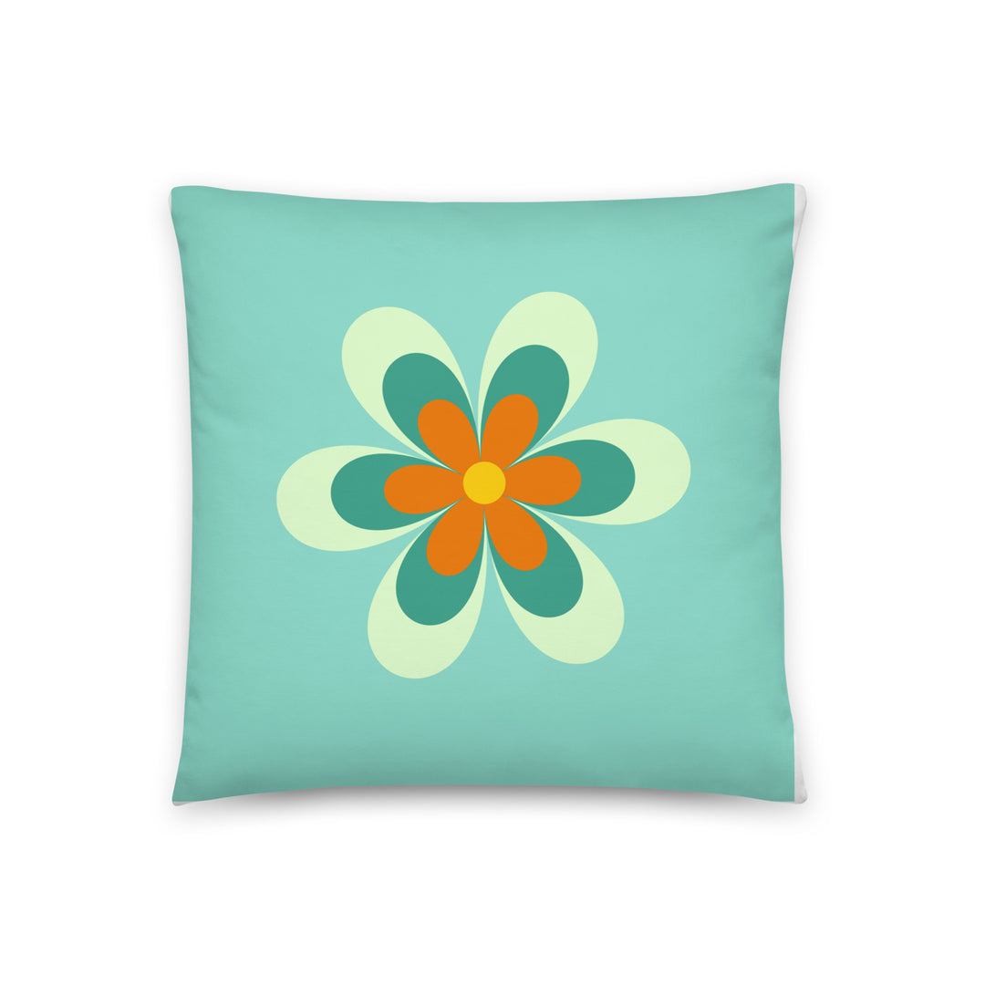 Cheerful Flower Throw Pillow.  Bright Collection.