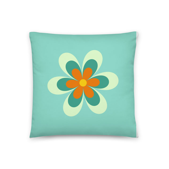 Cheerful Flower Throw Pillow.  Bright Collection.