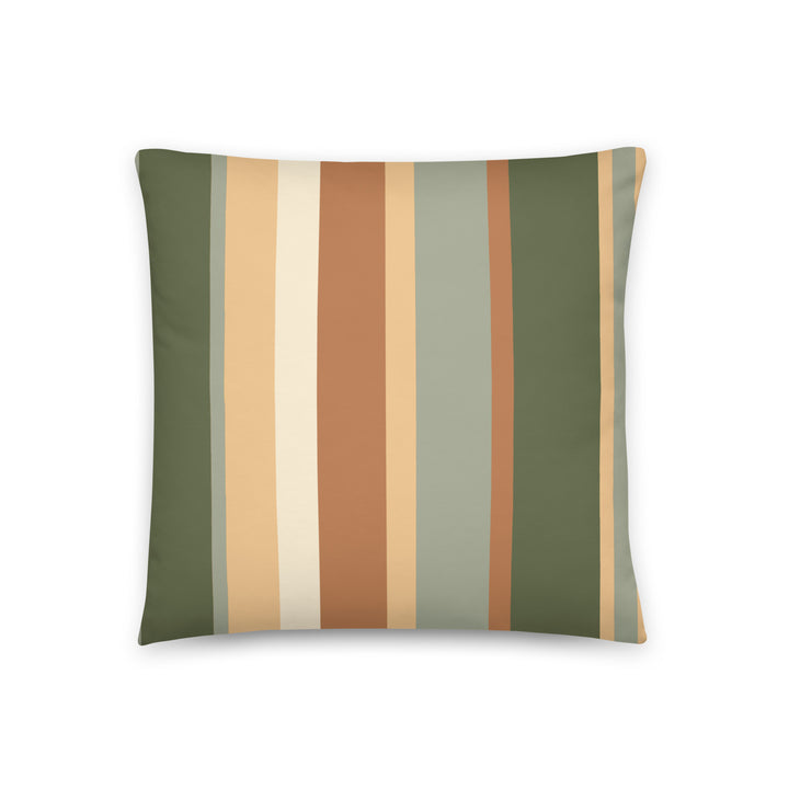 Striped square pillow. Earthtones Collection.