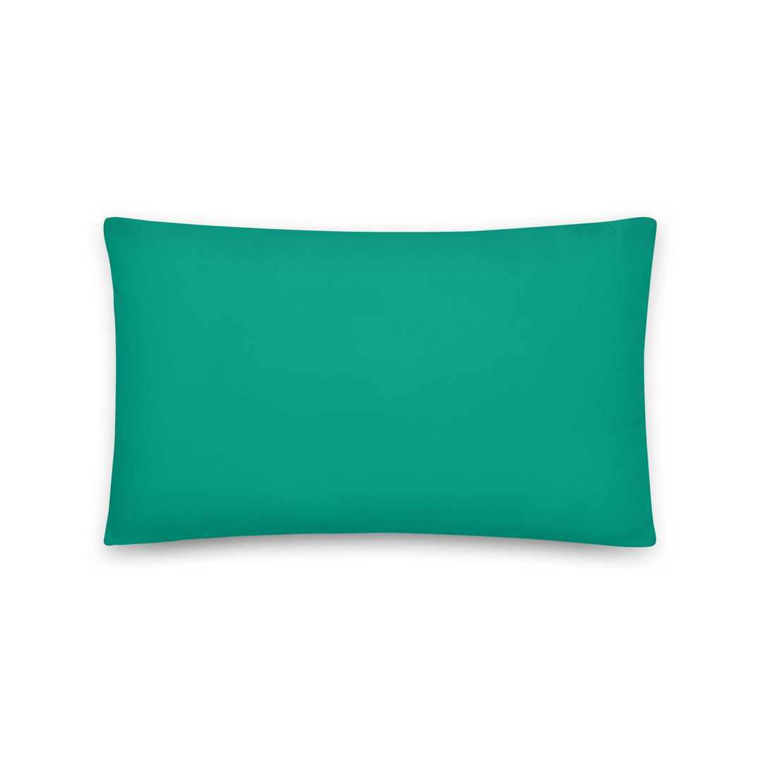 Solid Turquoise Throw Pillow. Bright Collection.