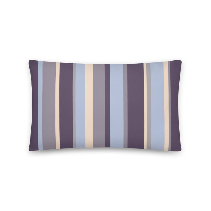 Purple striped lumbar pillow. Purple Simplicity collection.
