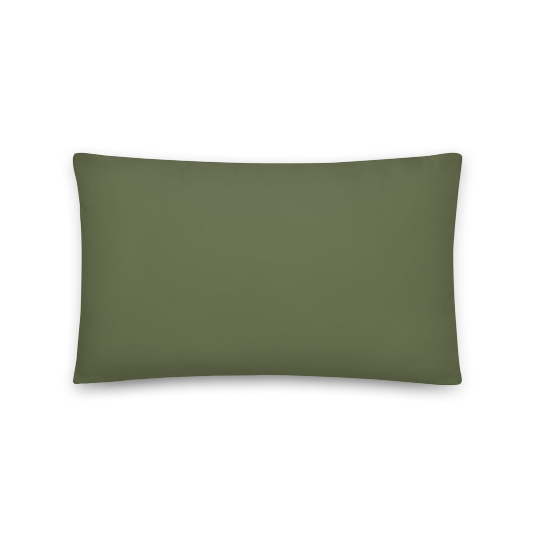 Solid Green Pillow. Earth Tones Collection.