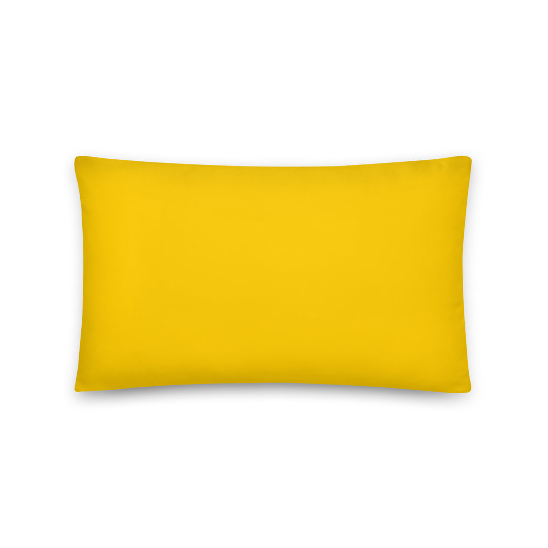 Solid bright yellow throw pillow. Bright Collection.