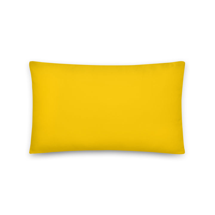 Solid bright yellow throw pillow. Bright Collection.