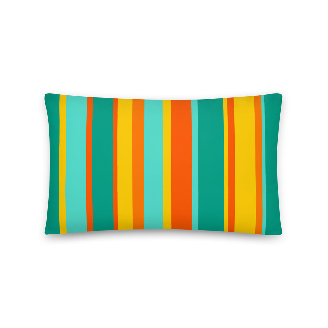 Striped lumbar pillow.  Bright Collection.