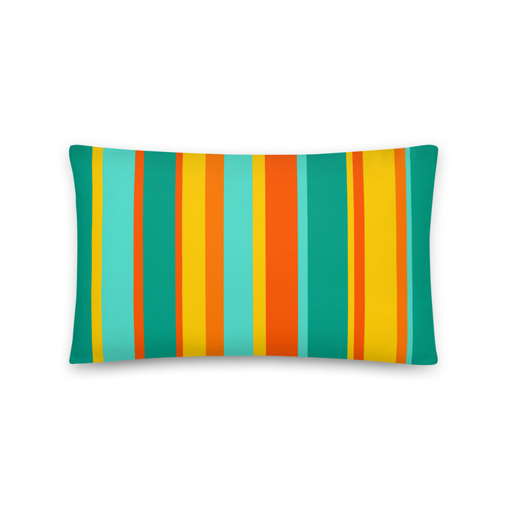 Striped lumbar pillow.  Bright Collection.