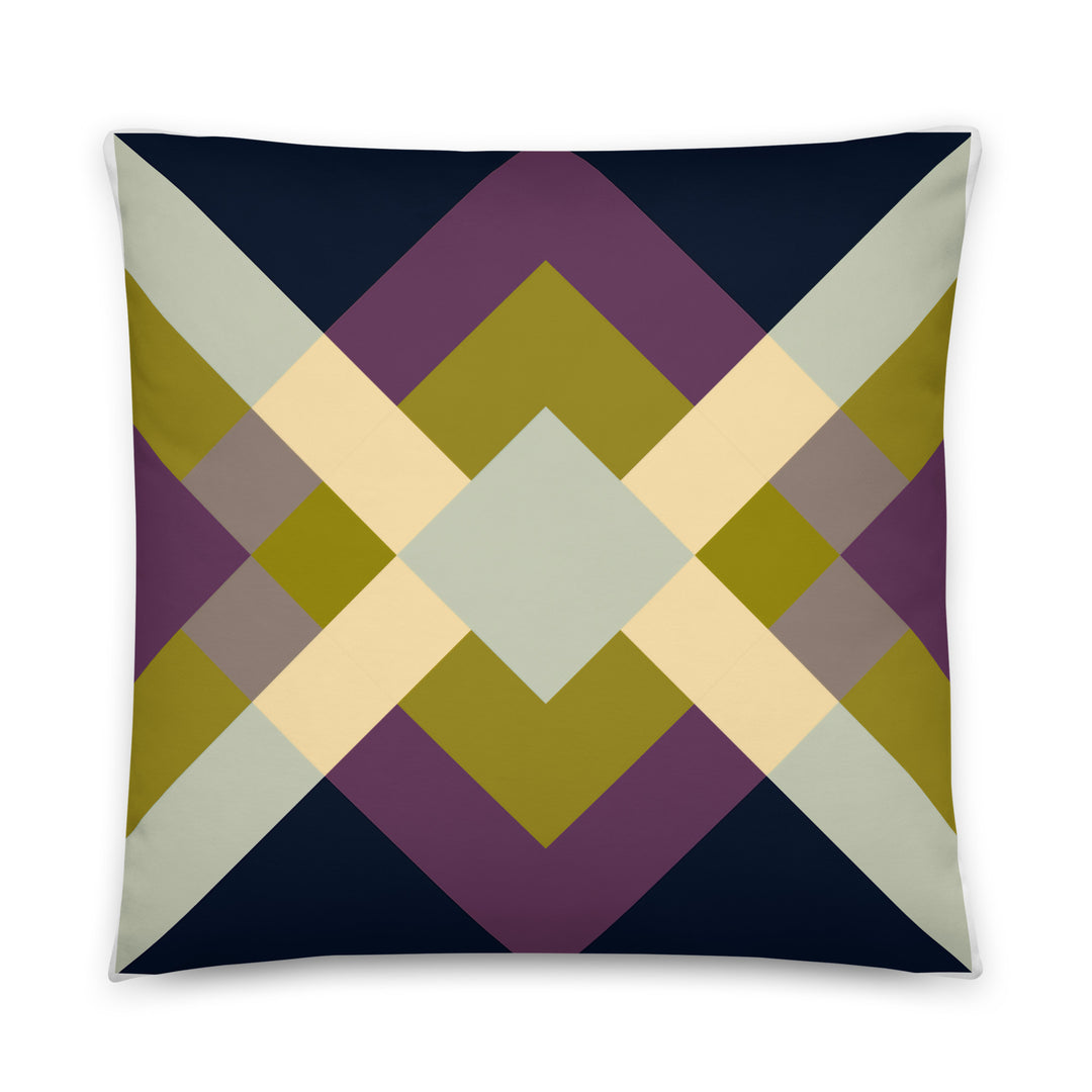 Purple geometric pillow