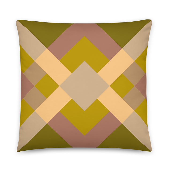 Green Geometric Pillow