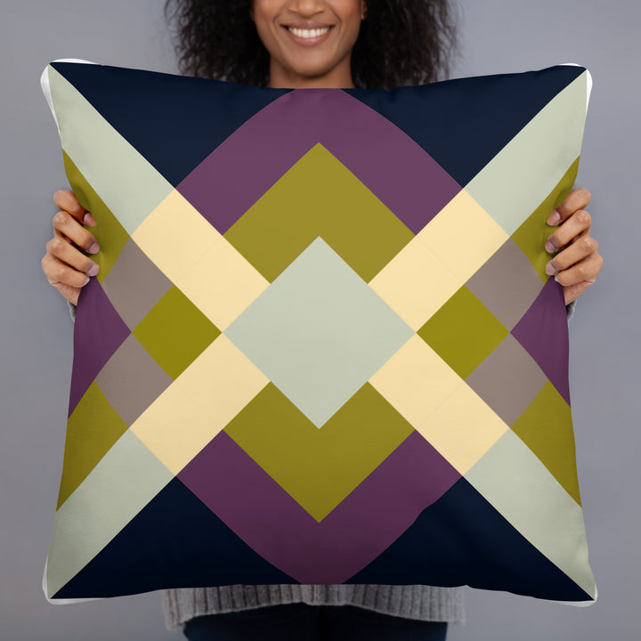 Purple geometric pillow