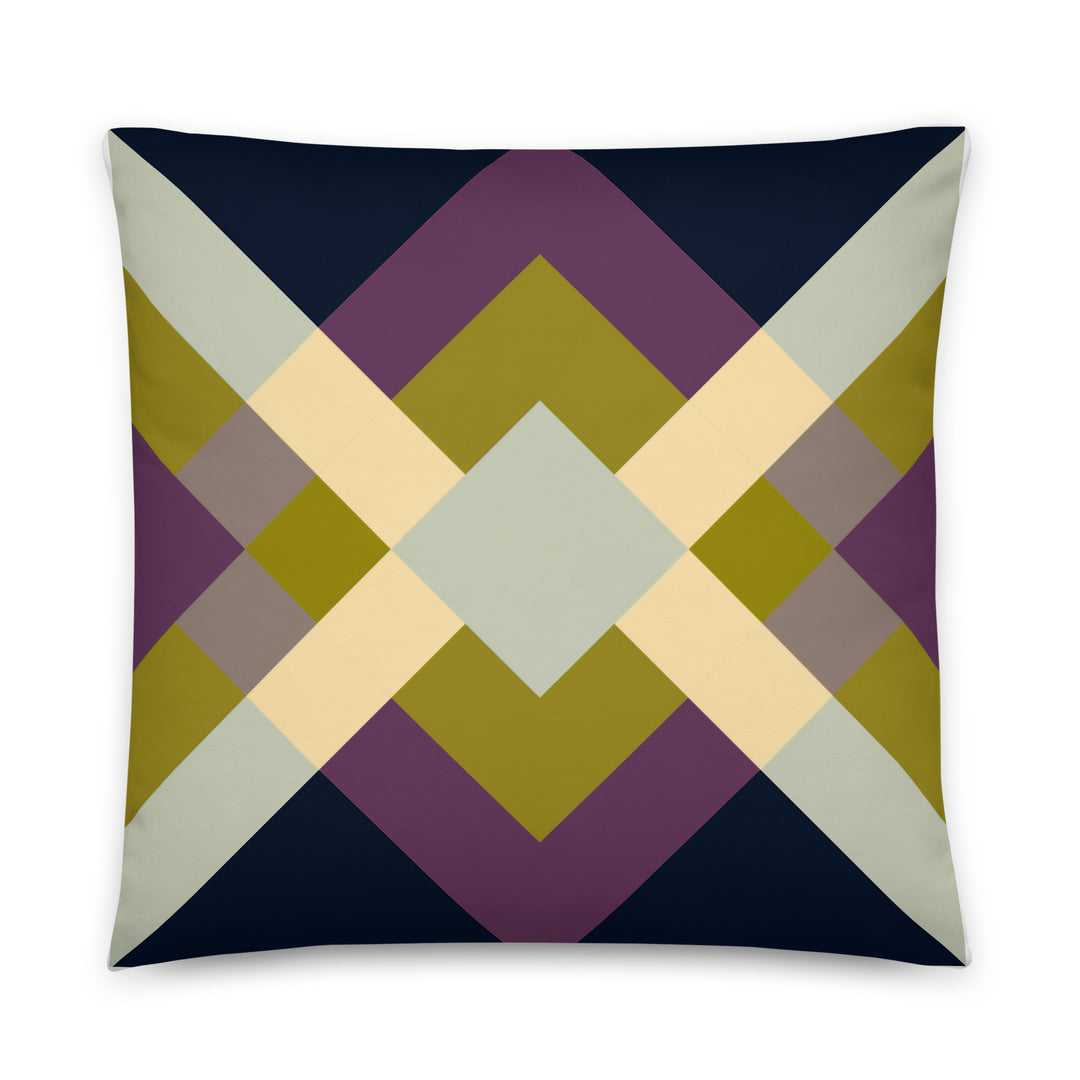 Purple geometric pillow