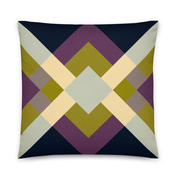 Purple geometric pillow