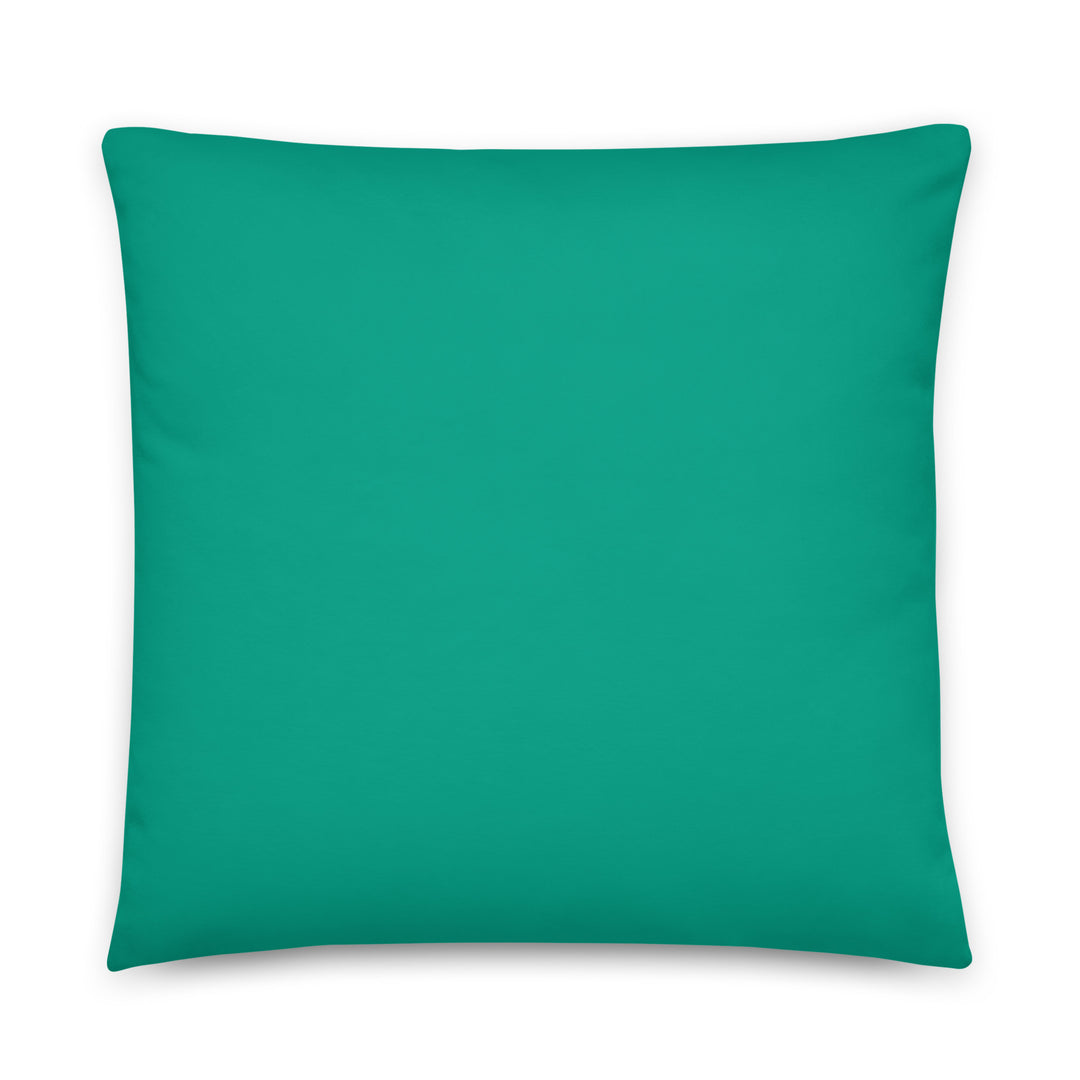 Solid Turquoise Throw Pillow. Bright Collection.