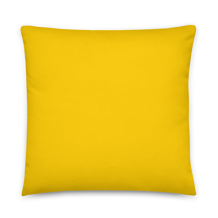 Solid bright yellow throw pillow. Bright Collection.