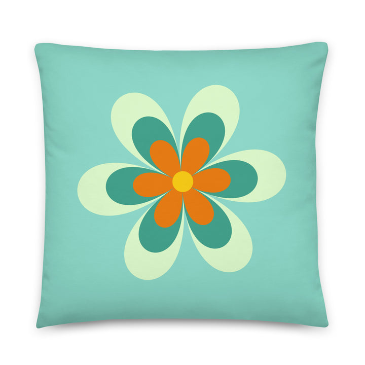 Cheerful Flower Throw Pillow.  Bright Collection.