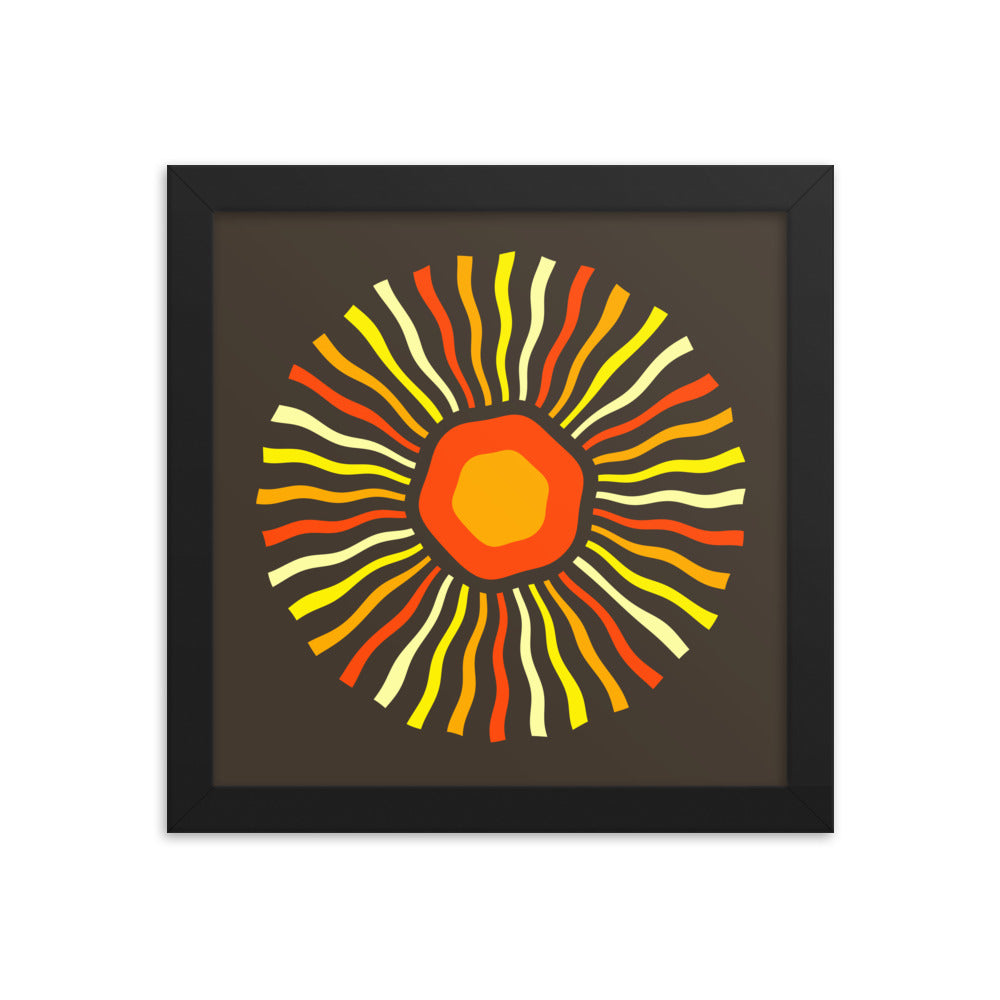 Groovy Sun Framed Poster