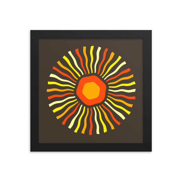 Groovy Sun Framed Poster