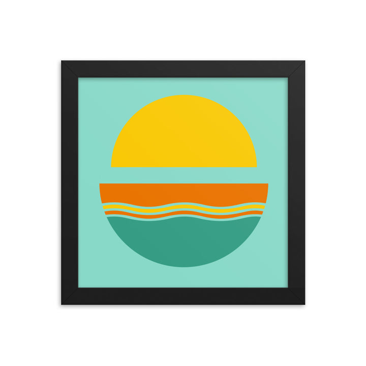 Beach Vibes framed poster. Bright Collection.