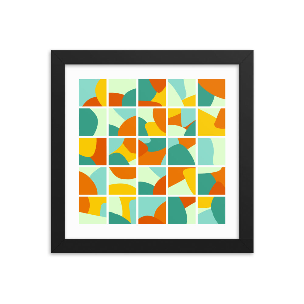 Collage Framed Poster. Bright Collection.