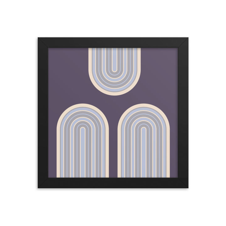 Purple arches framed poster. Purple Simplicity Collection.