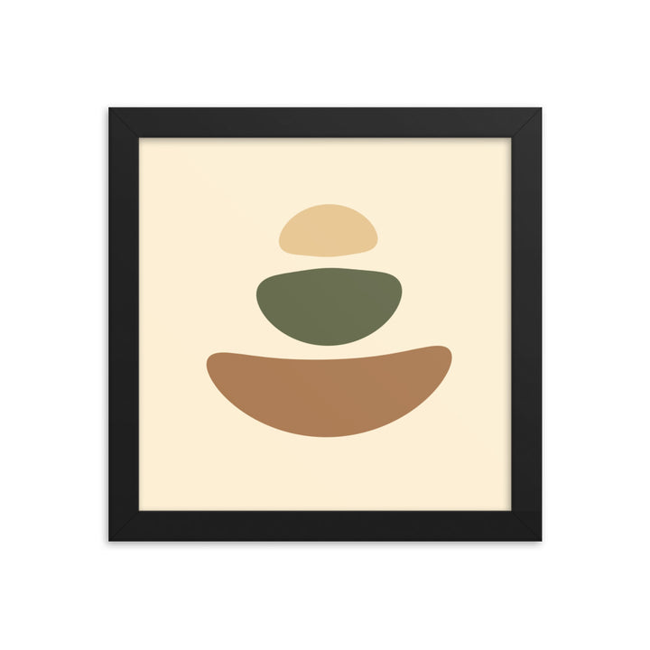 Earth toned mimimalist framed poster. Earth Tones Collection.